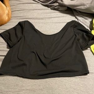 criss cross back crop top